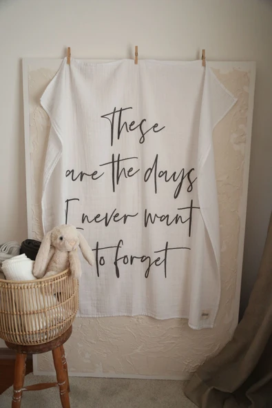 LİBABABY Müslin Days OEKO-TEX Sertifikalı %100 Pamuk 2 Katlı 110x115 cm Müslin Bebek Battaniye & Örtü