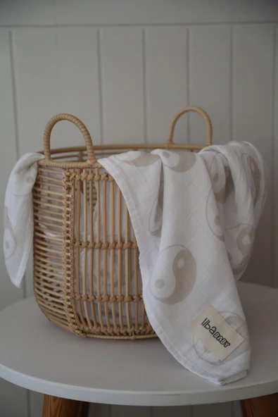 LİBABABY Müslin Denge- OEKO-TEX Sertifikalı %100 Pamuk 2 Katlı 110x115 cm Bebek Müslin Battaniye & Örtü - 7