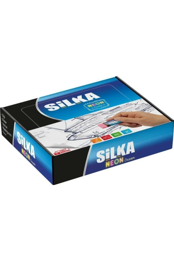 Silka Neon Silgi 20'li Dört Renk Karışık Paket (20 Li Paket)