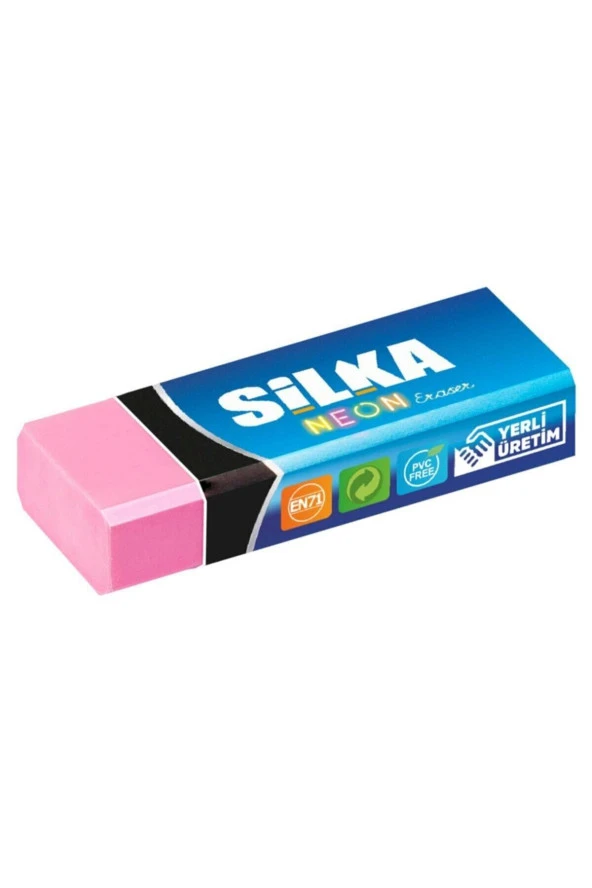 Silka Neon Silgi 20'li Dört Renk Karışık Paket (20 Li Paket) - Resim 4