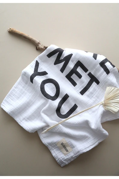 LİBABABY Müslin Loved- OEKO-TEX Sertifikalı %100 Pamuk 2 Katlı 110x115 cm Bebek Müslin Battaniye & Örtü - 5