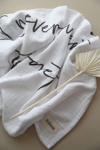 LİBABABY Müslin Days OEKO-TEX Sertifikalı %100 Pamuk 2 Katlı 110x115 cm Müslin Bebek Battaniye & Örtü - 2