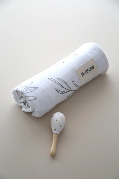 LİBABABY Müslin Yaprak- OEKO-TEX Sertifikalı %100 Pamuk 2 Katlı 110x115 cm  Bebek Müslin Battaniye & Örtü - 7
