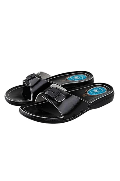 Ceyo 6300-1 Topuk Jelli Anatomik Taban Erkek Terlik Siyah 40-45 - Resim 2