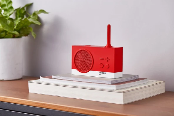 Lexon x Pantone Tykho 3 Bluetooth Hoparlör ve Radyo Kırmızı - 3