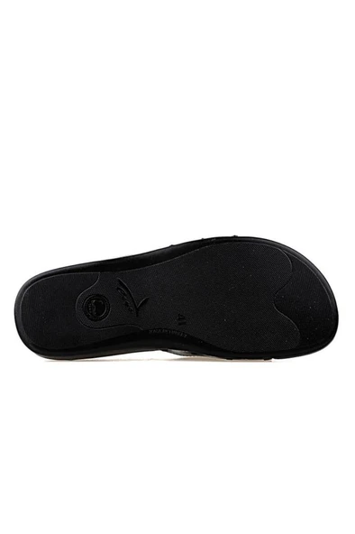 Ceyo 6300-1 Topuk Jelli Anatomik Taban Erkek Terlik Siyah 40-45 - Resim 6