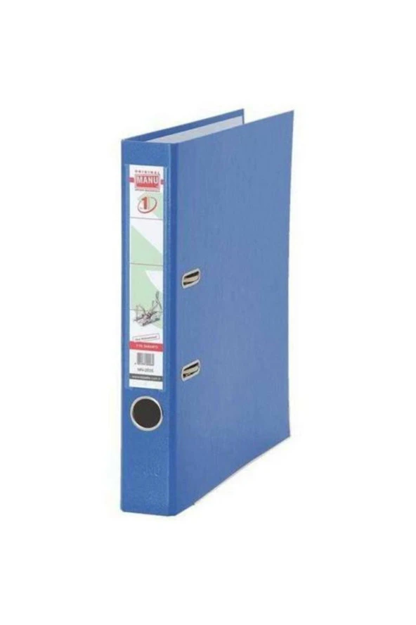 Manu Klasör Çakma Mekanizma Dar Mavi 2035 (30 Lu Paket)