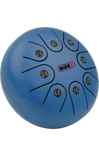 Midex TD-68BL Çelik Dil Davul Handpan 6 İnç 8 Ton Steel Tongue Drum Full Set - 2