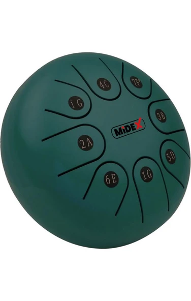 Midex TD-68GR Çelik Dil Davul Handpan 6 İnç 8 Ton Steel Tongue Drum Full Set - 2