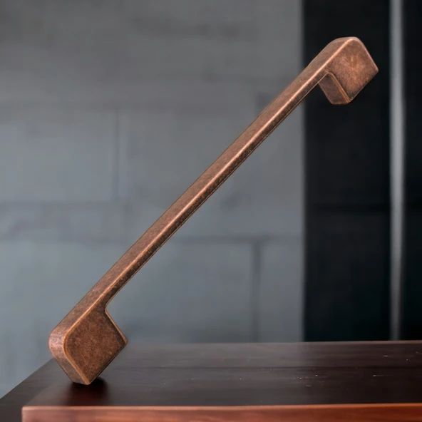 Metal Kulp 160 mm 16 cm Mobilya Çekmece Mutfak Dolabı Dolap Kulpları Kulbu Kulpu Antik Bakır - 4