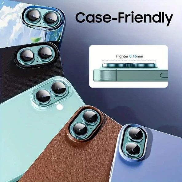 iPhone 16 /16 Plus Uyumlu Kamera Lens Koruyucu Premium - 7