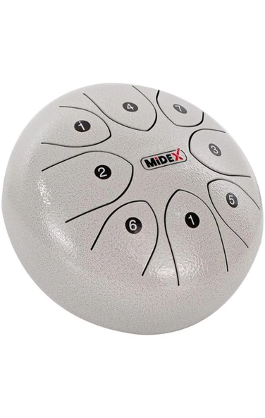 Midex TD-88WH Çelik Dil Davul Handpan 8 İnç 8 Ton Steel Tongue Drum Full Set - 2