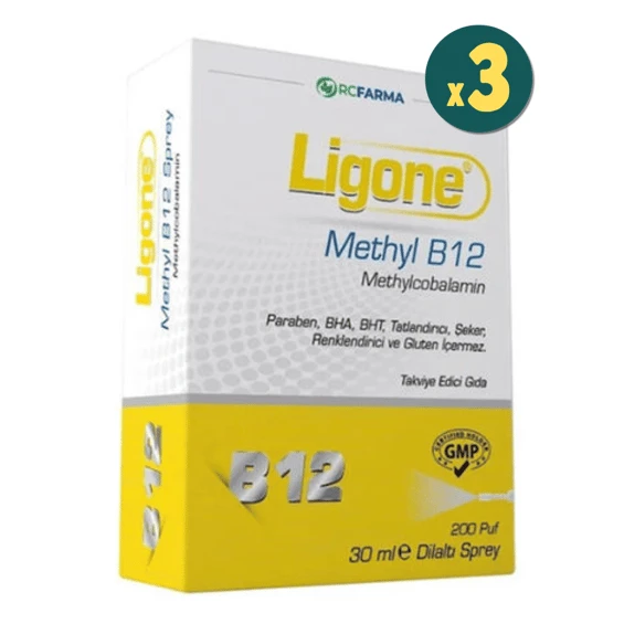 Ligone Methyl B12 Dilaltı Sprey 40 ml 3 Adet