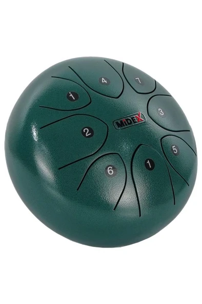 Midex TD-88GR Çelik Dil Davul Handpan 8 İnç 8 Ton Steel Tongue Drum Full Set - 2