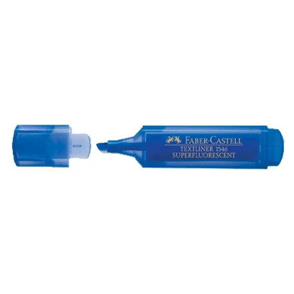Faber Castell Fosforlu Kalem 1546 Şeffaf Gövde Mavi 5030154652