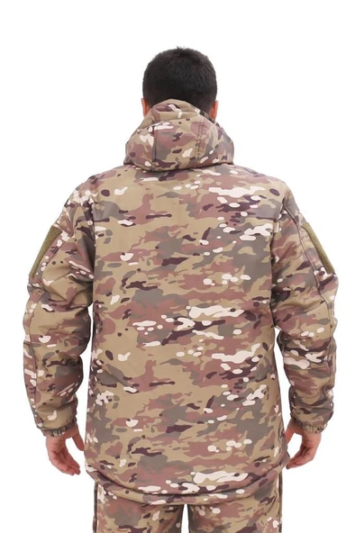 Single Sword Su ve Rüzgâr Geçirmez Softshell Erkek Kışlık Parka (Kapüşonlu) - 3