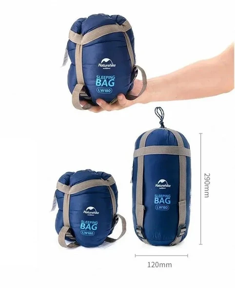 Naturehike LW180 Mini Uyku Tulumu  BLUE Left M - 7