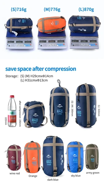 Naturehike Mini LW180 Ultra Light Uyku Tulumu  Army Green XL LEFT - 10