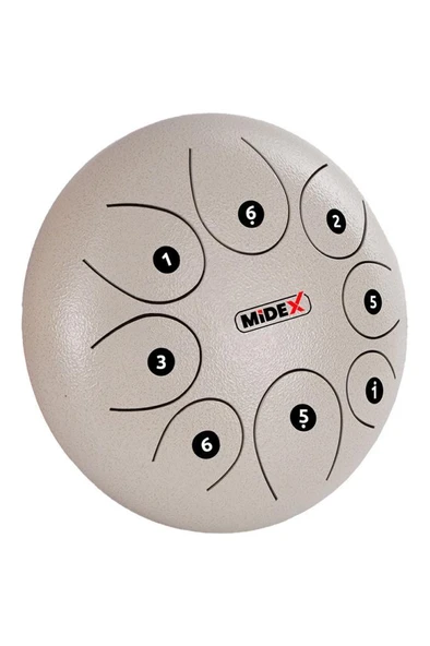 Midex TD-108WH Çelik Dil Davul Handpan 10 İnç 8 Ton Steel Tongue Drum Full Set - 2