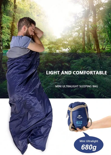 Naturehike LW180 Mini Uyku Tulumu  BLUE Left M - 11