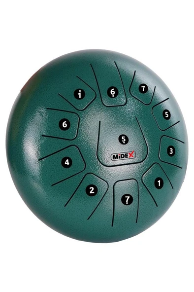 Midex TD-1211GR Çelik Dil Davul Handpan 12 İnç 11 Ton Steel Tongue Drum Full Set - 2