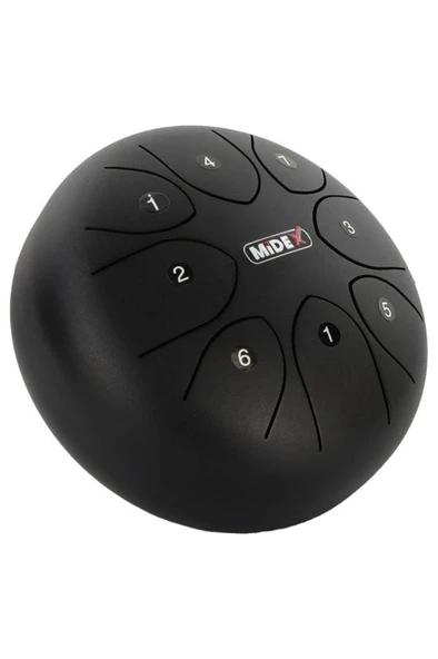 Midex TD-88BK Çelik Dil Davul Handpan 8 İnç 8 Ton Steel Tongue Drum Full Set - 2