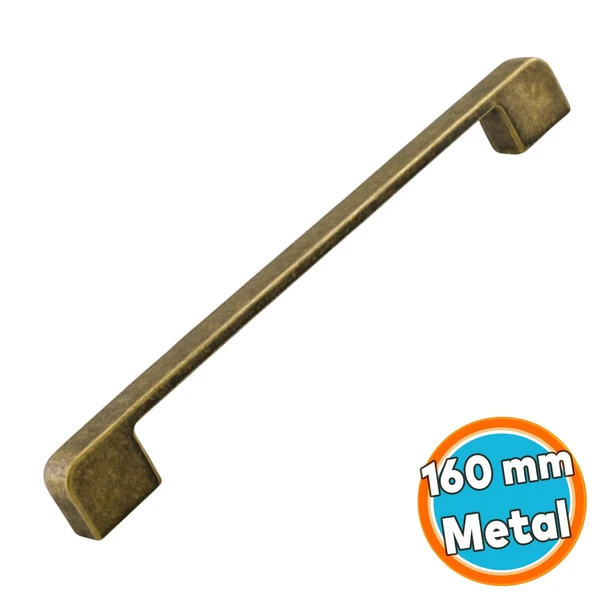Metal Kulp 160 mm -16 cm Mobilya Çekmece Mutfak Dolabı Dolap Kulpları Kulbu Kulpu Antik Sarı ürün görseli