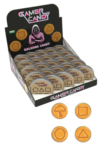Gamer Candy Squid Game Dalgona Şeker 20gr 25 li Paket