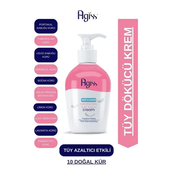 Agiss Fast Clean Tüy Dökücü Krem 250ml - 3