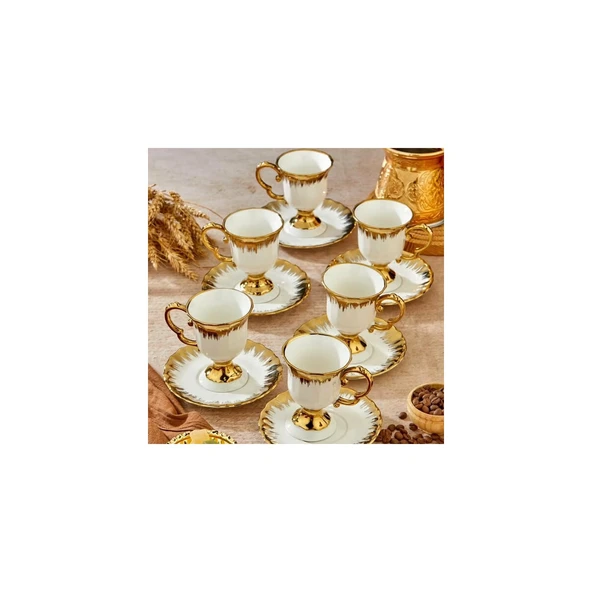 AKILLIELMA-COOKER FİNCAN TAKIMI KAHVE PORSELEN 12 PARÇA CKR3534