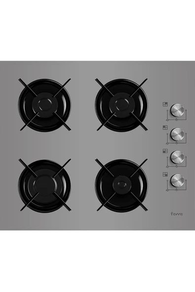 Ferre G2240 CE Gri Cam Set Üstü Ocak - 2