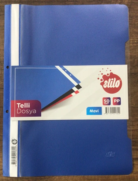 STILO TELLİ DOSYA 50 Lİ MAVİ
