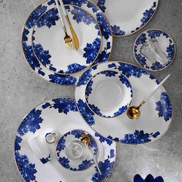 Evaliza King Flower Altın 42 Parça Kahvaltı Takımı ürün görseli