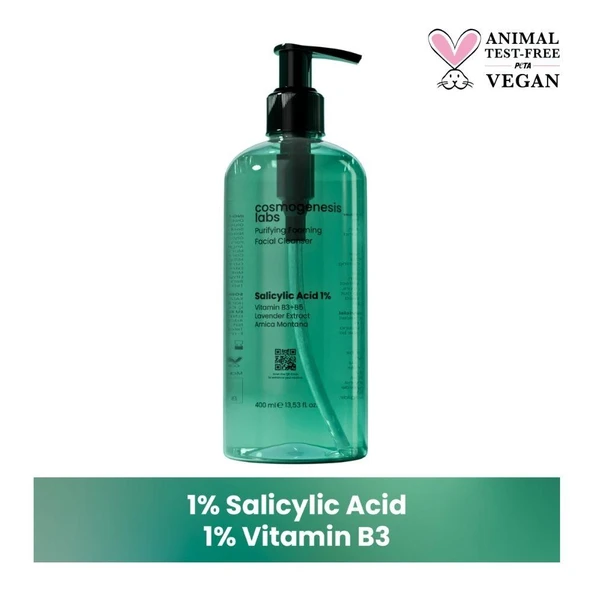 Cosmogenesis Labs Arındırıcı Köpüren Gözenek Yüz Temizleme Jeli 400ml - Resim 4