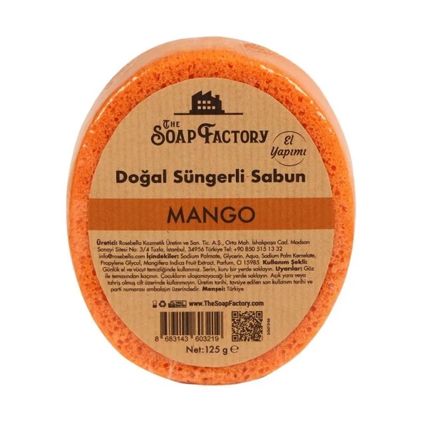 The Soap Factory Doğal Süngerli Mango Sabunu 125gr