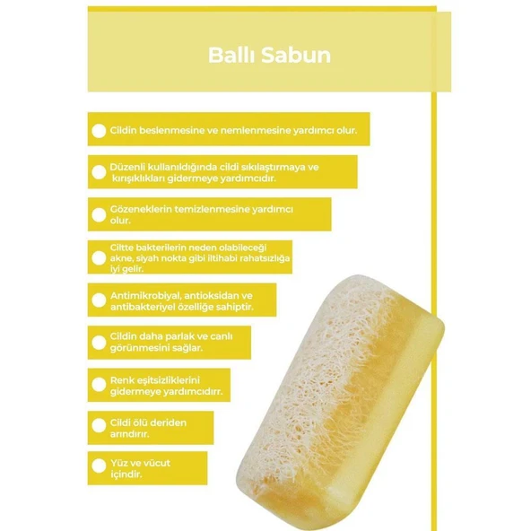The Touch By Seda Altın Doğal Kabak Lifli Ballı Sabun - Resim 2