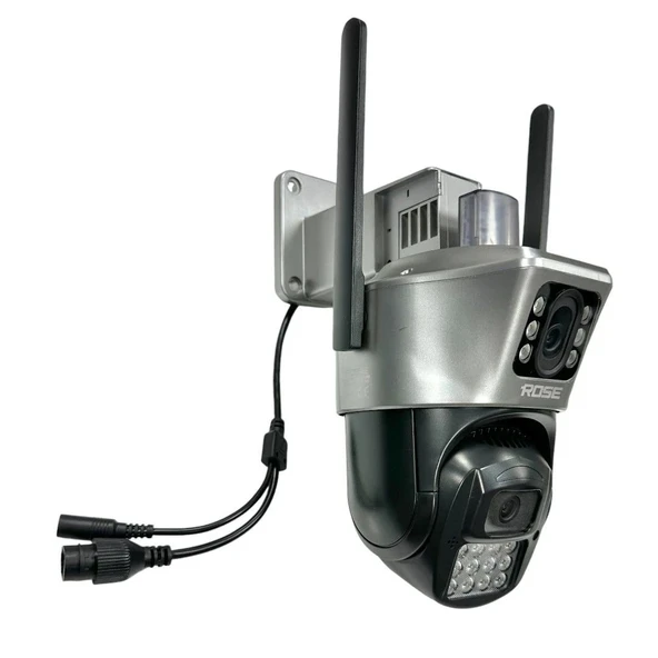 Rose AHD-30180 Dış Mekan Wifi Kamera 5K 4K Çift Lens Çift Ekranlar PTZ Kamera 231133 - 2