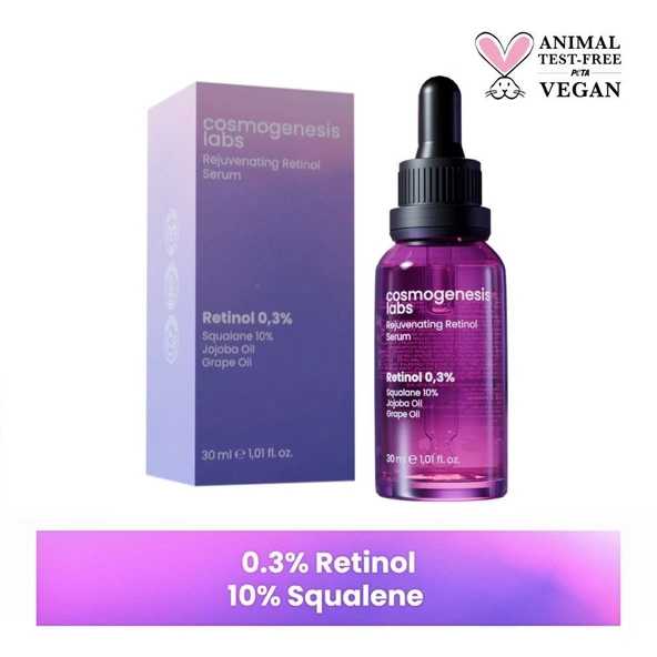 Cosmogenesis Labs Canlandırıcı Yaşlanma Kırışıklık Karşıtı Retinol Serum 30ml - 4