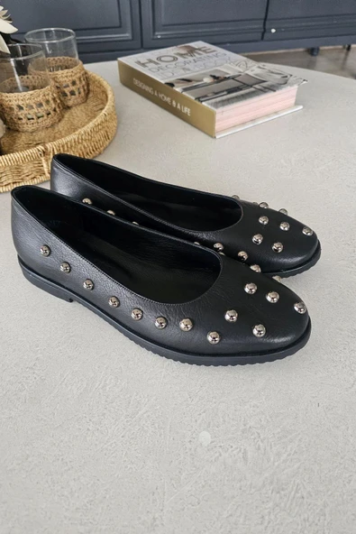 06T 104 Topukla Kadın Loafer Deri Babet - 8