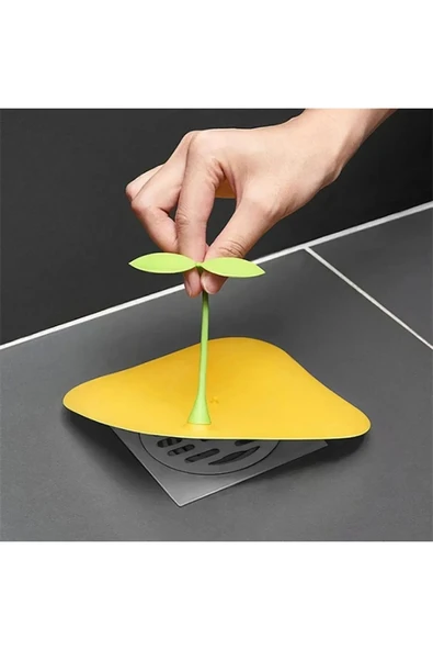 TİNEKE Gider Kötü Koku Önleyici Palmiye Lavabo Gider Kapatıcı Banyo Küvet Süzgeç Kapatma KAHVERENGİ - Resim 8