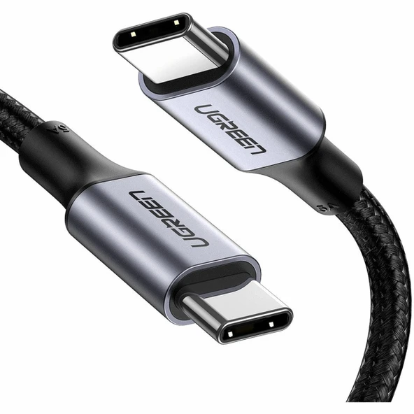 Ugreen 70427 USB-C to USB-C QC/PD 100W 1M Örgülü Hızlı Şarj Kablosu