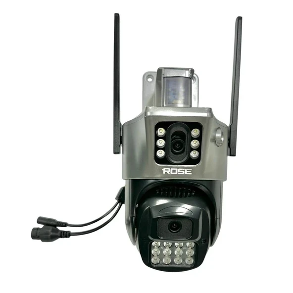 Rose AHD-30180 Dış Mekan Wifi Kamera 5K 4K Çift Lens Çift Ekranlar PTZ Kamera 231133 - 3