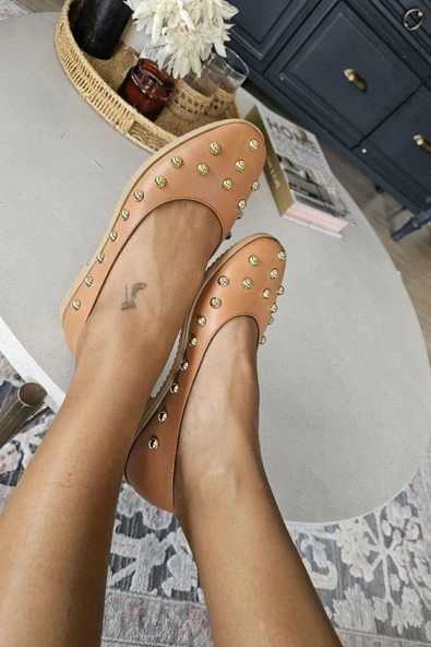 06T 104 Topukla Kadın Loafer Deri Babet - 11