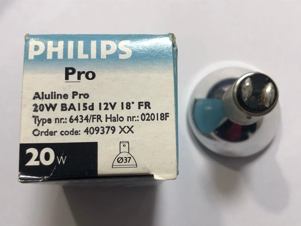 PHILIPS  6434/FR 12V 20W BA15d 18° HALOJEN LAMBA - 2