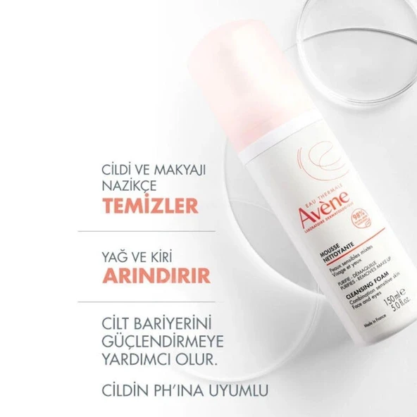 Avene Mousse Nettoyante Cilt Temizleyici Köpük 150ml - 5