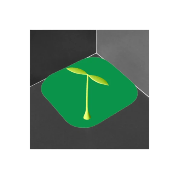 TİNEKE Gider Kötü Koku Önleyici Palmiye Lavabo Gider Kapatıcı Banyo Küvet Süzgeç Kapatma YEŞİL