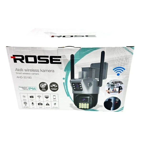 Rose AHD-30180 Dış Mekan Wifi Kamera 5K 4K Çift Lens Çift Ekranlar PTZ Kamera 231133 - 7
