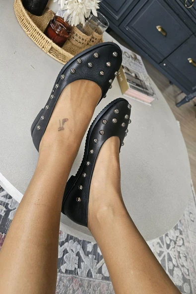06T 104 Topukla Kadın Loafer Deri Babet - 10