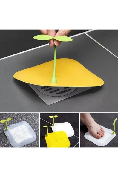 TİNEKE Gider Kötü Koku Önleyici Palmiye Lavabo Gider Kapatıcı Banyo Küvet Süzgeç Kapatma YEŞİL - 6