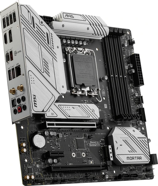 MSI Mag B760M Mortar Wi-Fi Intel LGA1700 DDR5 Micro ATX Anakart - 4